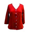 Tayberry Red V-Neck Cardigan