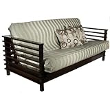 Strata Furniture Signature Orion Full Size Futon Frame in Black Walnut