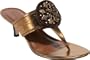 Tommy Bahama Women's 'Mykinos' Leather Heeled Thong (6, Copper)