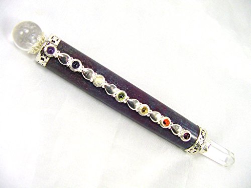 Ruby in Kyanite 6 1/2" Healing Crystal Wand Sceptor 7 Chakra Gemstones