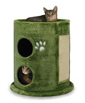 Lazy Pet Plush Double Deluxe Condo, Green