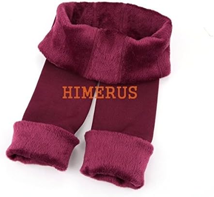 Fashion 6Colors Brushed Stretch Fleece Lined Thick Tights Warm Winter Pants Warm Leggings Black