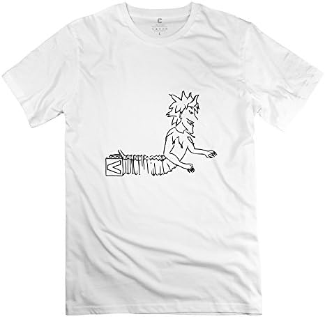 Langya Men's Evil Jack In The Box Joker Cotton T Shirt,L,White
