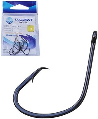 Ohero Trident In-Line Circle Hook, Size 1, 7pcs