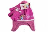 Disney Princess Girls Pink Winter Scandinavian Hat Gloves Set 4-10