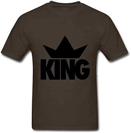 iCoup King Crown Men's cotton T-shirt Large Brown