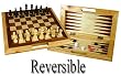 16" Wood 3-in-1 Chess, Checkers, & Backgammon Game Set