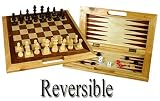 16 Wood 3-in-1 Chess, Checkers, & Backgammon Game Set