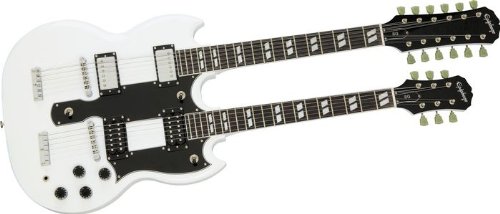 Epiphone Limited Edition G-1275 Double Neck Custom Electric Guitar, Alpine White