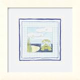 Turtle with Plaid II Framed Art Print by Megan Meagher,12.4 in. x 12.6 in. Framed