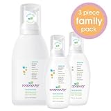 Soapopular Brand Alcohol Free SAFER4KIDS Foaming Hand Sanitizer Family Pack - 1 x 550ml and 2 x 100ml
