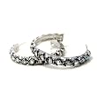 Dragon Texture Aurora Borealis Rhinestone Hoop Earrings Fashion Jewelry