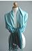 100% Mongolian Pashmina Lady Shawl-2 Tone Sky Blue with Soft Touch,Soft and Comfortable Convenient Size at 27W x 70 L +3 x 2 Fringe,Super Saving 100% Satisfaction Guaranteed