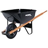 Ames True Temper 6 Cubic Foot Steel Tray Contractor Wheelbarrow #C6