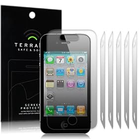 IPHONE 4 / IPHONE 4S SCREEN PROTECTOR 6-IN-1 PACK(RETAIL PACKED) BY TERRAPIN