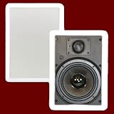 New 6.5" In Wall Surround Sound HD Home Theater Rectangular Glass Fiber Speaker Pair TSS6W