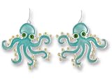 Calypso Octopus Enamel & Silver Earrings