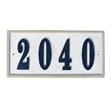 Signs: Qualarc RIG-4915 Ridgestone Rectangle Address Plaque System, Slate