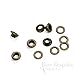 Set of 144, Size #00 Grommets (9.5mm), Antique Brass Color
