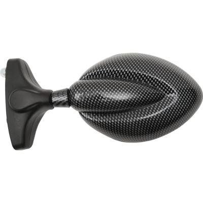 Best Price Parts Unlimited Universal Mirrors Short - Glass Dimensions 4-5/8in. x 3-3/8in. (1-1/2in. stem) - Carbon Fiber look JY121A-1C/F