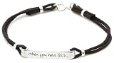 Sterling Silver 'When You Have Faith' Bracelet, 7.5'