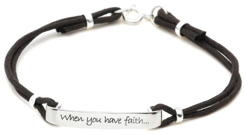 Sterling Silver When You Have Faith Bracelet, 7.5