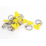 uxcell　ホースクランプ　ホースバンド　チューブクリップ　バイクパーツ　調節可能　13mm-21mm　10個