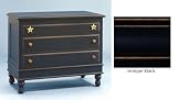 Alligator Enterprises 12305SAB Stars Three Drawer Dresser in Antique Black