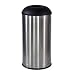 Ex-Cell Kaiser INT1531 D-6 SS BLX International Collection Stainless Steel Indoor Recycling Trash Receptacle with Black Textured Domed Top, 15" Diameter x 31" Height