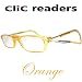 クリックリーダー Clic Readers マグネット式 全11色 既製老眼鏡 シニアグラス (オレンジ, 度数:+1.00)