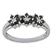 10k White Gold Black and White Diamond Ring (1/2 cttw)