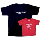 Happy Dad and Happy Kid Matching Father Son/Daughter T-shirts