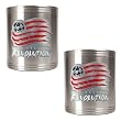New England Revolution Soccer 2pc Stainless Steel Can Holder Set - Primary Team Logo MAJOR-LEAGUE-SOCCER Soccer