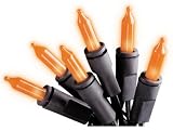 Noma/Inliten-Import V34700-88 "Sylvania" 100 Orange Halloween Lights Set with Black Wire