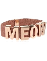 BCBGeneration Rose Gold and Ginger Meow Stretch Affirmation Bracelet, 8"
