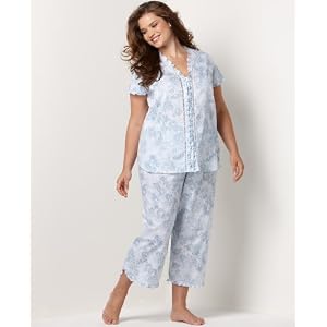 Buy Charter Club Plus Size Pajamas, Short Sleeve Ruffle by Charter Club