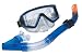 Aqua Leisure Dolfino Tri-view Mask for Small and Narrow Faces with Dry Top Snorkel (Colors May Vary)