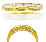 1/8 ct. tw. Diamond I Love You Ring in Yellow Gold