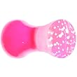 8 Gauge Pink Neon Glitter Saddle Plug