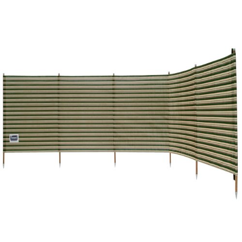 6 Pole Camping Windbreak with Awning Channel Fixing - Green
