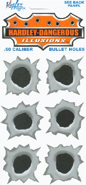 .50 Caliber Bullet Hole Stickers