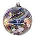 Friendship Ball Multicolor Twist 4 Inch Kugel Iridized Witch Ball by Iron Art Glass Designs