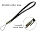 Cellet Signature Swarovski Black Leather Cell Phone Wrist Strap- Retail Packaging