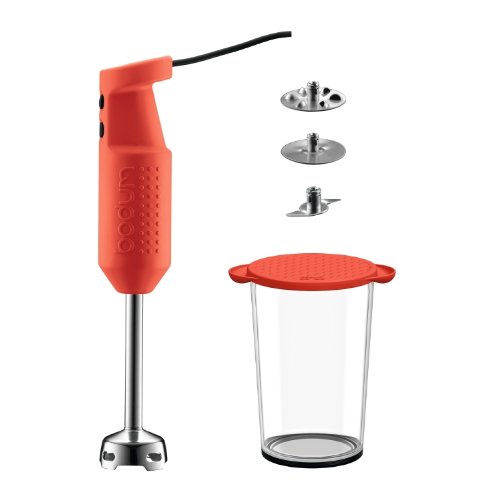 Bodum K11179-294 BISTRO Electric blender stick with accessories  Red 