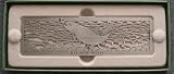 Zentrum Studios Etched Metal Bookmark- #5 RAINBOW TROUT / FLY -Copper-OLD PENNY