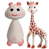 Vullie Sophie Giraffe and Pie Pink - Natural Rubber and Food Paint Details Set of 2
From Vulli

