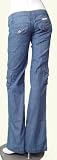 Frankie B. - Frankie B Windsurf Cargo Wide Leg Jean in Hiatus