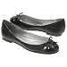 MIA Women's Violet Ballet Flat,Black Leather,6 M US