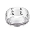 Personalized Stainless Steel Engraved Words of Love Band