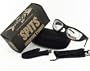 Makos Converts To Goggles CLEAR LENSES, Removable Foam Padding Safety Glasses Motorcycle Eyewear